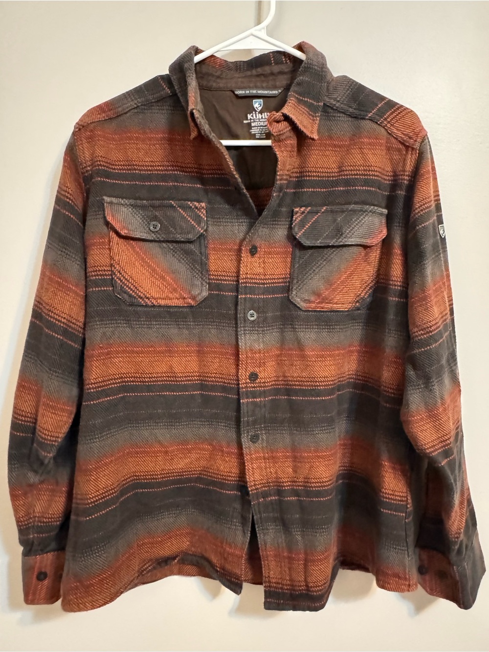 KÜHL Plaid Flannel Button Front Shirt Jacket Medium Outdoor